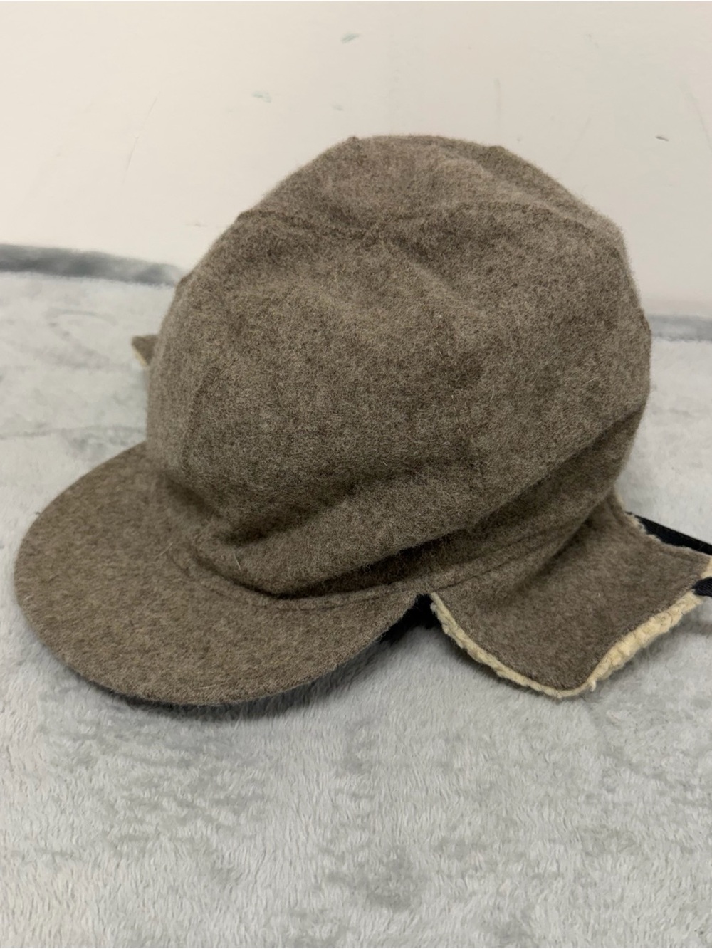 STORMY KROMER Brown Wool Fleece Ear Flap Hat Size XL